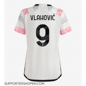 Juventus Dusan Vlahovic #9 Borta Matchtröja Dam 2023-24 Kortärmad
